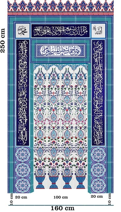 Armada Çini 160x250 KS-60 Çini Mescit Cami Mihrapları