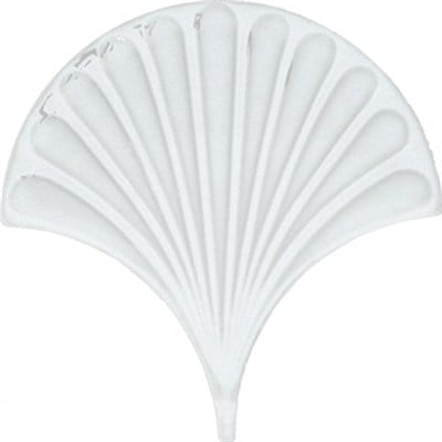 Armada Çini 17x17 cm Beyaz İstiridye Balık Pulu Seramik