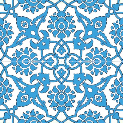 Armada Çini 20x20 Cm SP 83 Mavi Beyaz İznik Rumi Kütahya Çini Karo