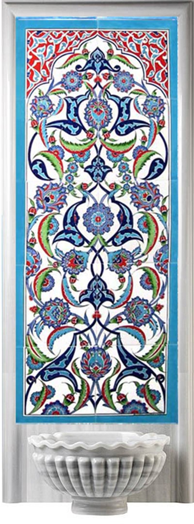 Armada Çini 40x100 Cm ED 701 Rumi Eldekoru Çini Pano