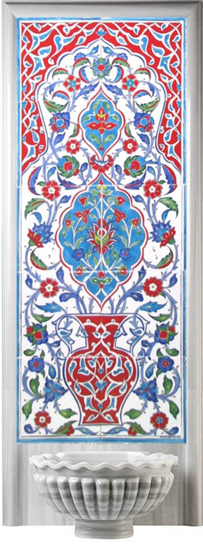 Armada Çini 40x100 Cm ED 703 Saksılı Eldekoru Çini Pano