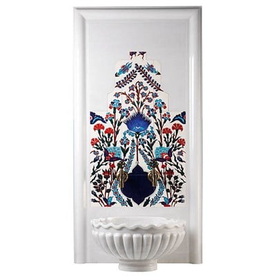 Armada Çini 60x100 İznik Karanfil Türk Hamamı Çini Seramik Pano