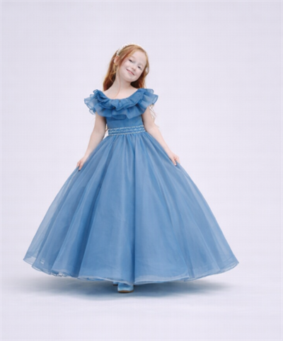 Farba Yakalı Kasnaklı Abiye