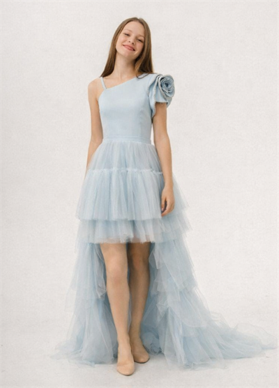 Krep Kumaş Kuyruklu Abiye