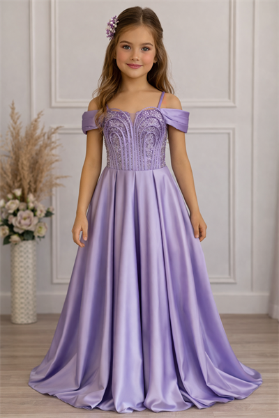 Pul Paletli Uzun Abiye