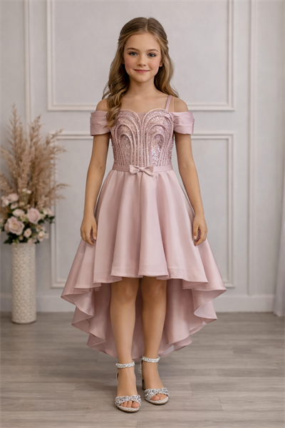 Pul Payetli Kuyruklu Abiye