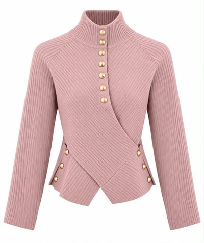 Gold Düğme Detaylı Mesmerize Bluz Pembe