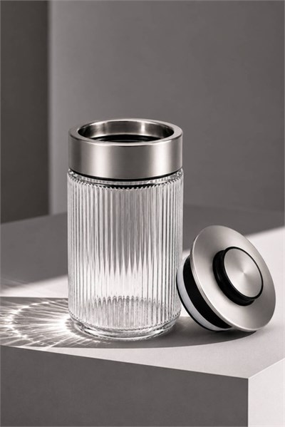 Premium Airtight Diamond Cam Saklama Kavanozu 1000 cc