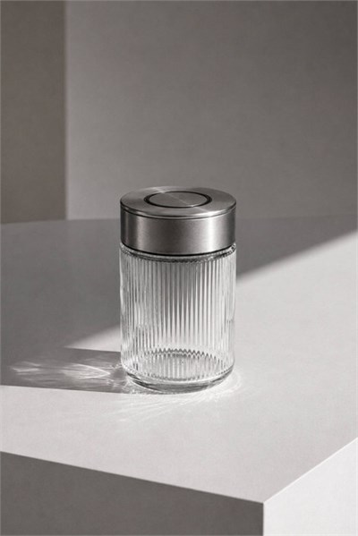 Premium Airtight Diamond Cam Saklama Kavanozu 650 cc