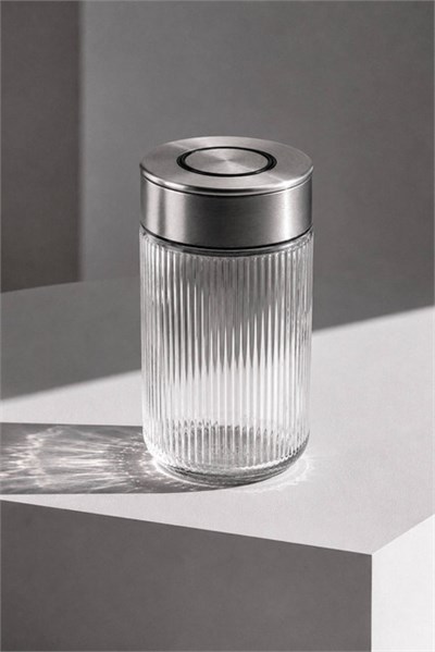 Premium Airtight Diamond Cam Saklama Kavanozu 1000 cc