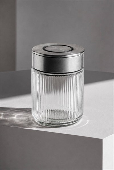 Premium Airtight Diamond Cam Saklama Kavanozu 650 cc