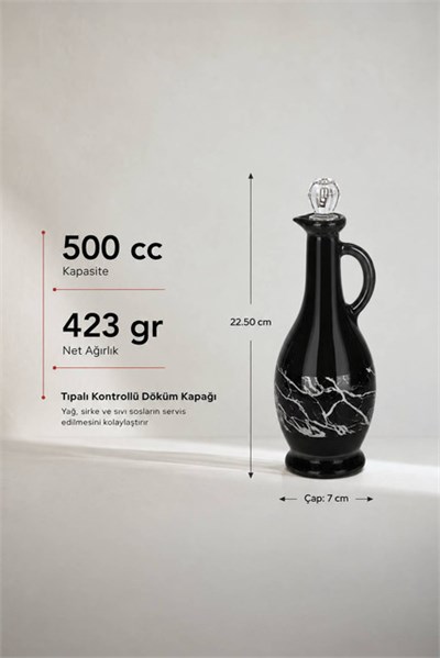  Cam Yağlık Mermer Desenli 500 cc