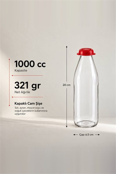 Cam İçecek Şişesi 1000 cc