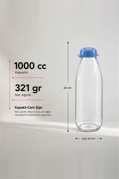 Cam İçecek Şişesi 1000 cc