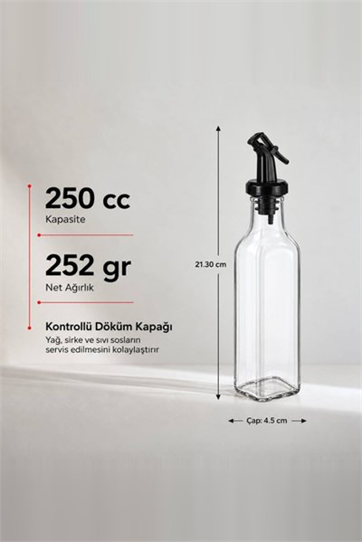 Maraska Dekoratif Cam Yağlık 250 cc