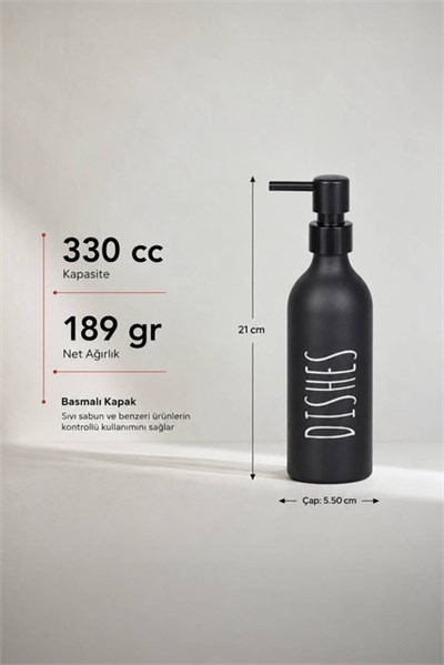 Renkli Cam Sıvı Sabunluk 330 cc