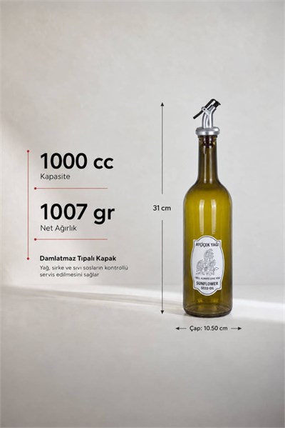 Tıpalı Yeşil Cam Yağlık 750 cc
