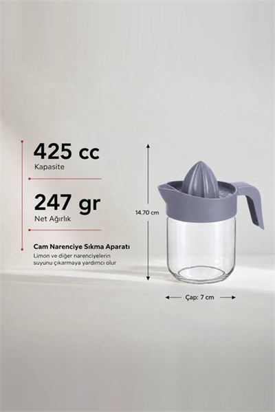 İnci Serisi Cam Limon Sıkacağı 425 cc