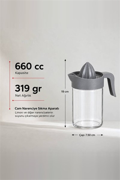 İnci Serisi Cam Limon Sıkacağı 660 cc