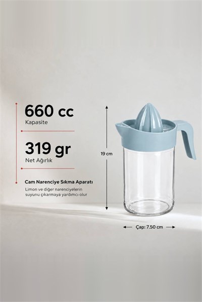İnci Serisi Cam Limon Sıkacağı 660 cc