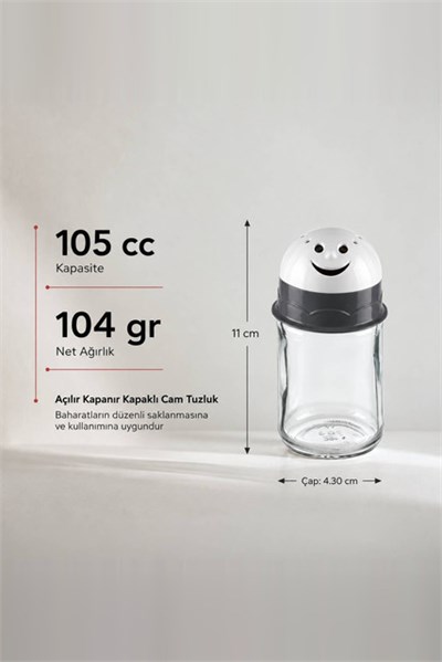 Figürlü Cam Tuzluk 105 cc