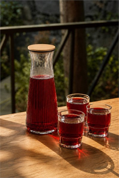 Bambu Kapaklı Karaf Seti