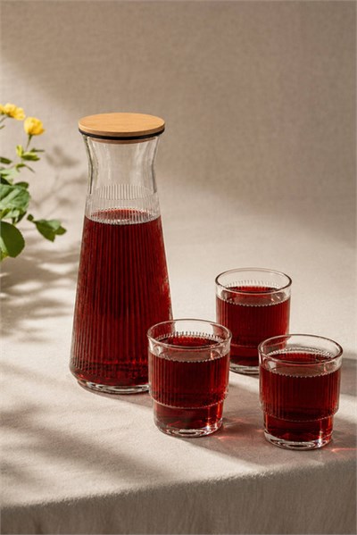 Bambu Kapaklı Karaf Seti