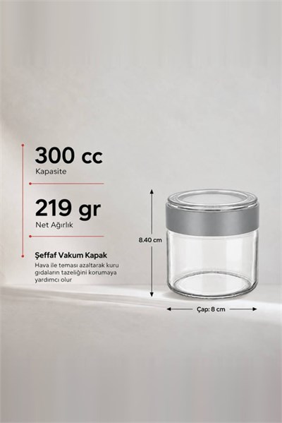 Vakum Kapaklı Kavanoz 330 cc