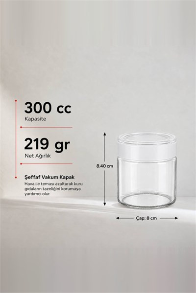 Vakum Kapaklı Kavanoz 330 cc