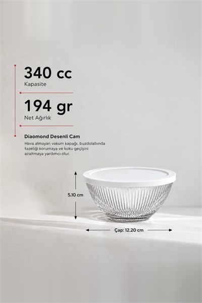 Diamond Cam Saklama Kabı 415 cc