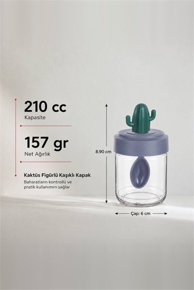 Kaşıklı Kaktüs Baharatlık 210 cc