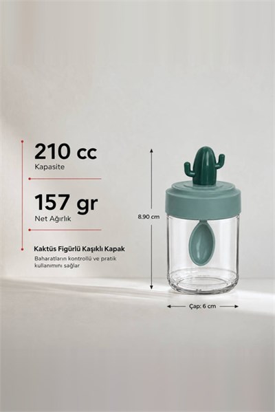 Kaşıklı Kaktüs Baharatlık 210 cc