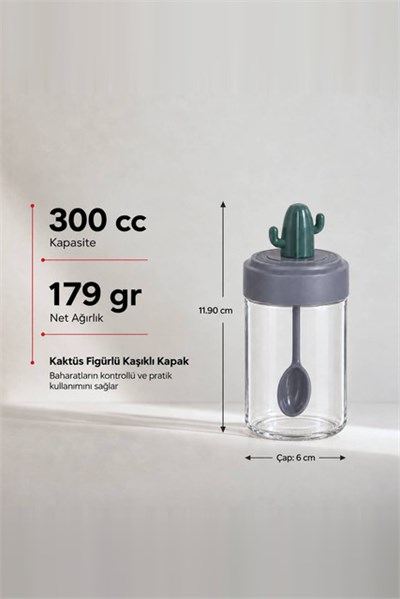 Kaşıklı Kaktüs Baharatlık 300 cc