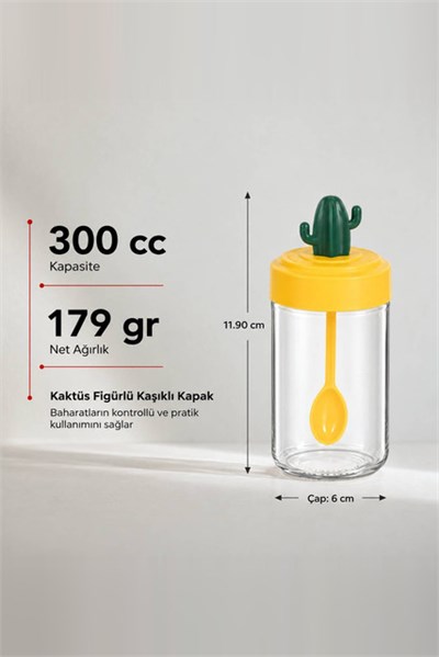Kaşıklı Kaktüs Baharatlık 300 cc