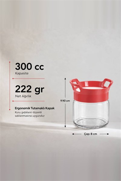 Kulplu Cam Kavanoz 330 cc