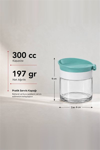 Kapaklı Cam Saklama Kavanozu 300 cc