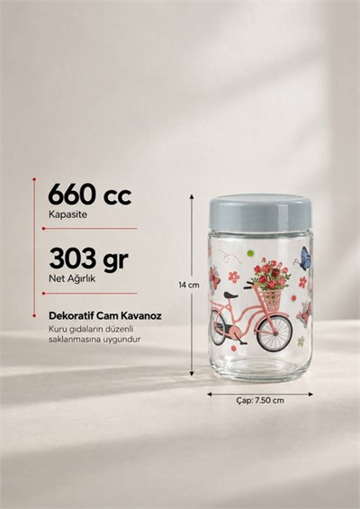 Cam Saklama Kavanozu 660 cc