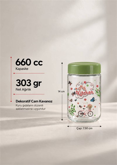 Cam Saklama Kavanozu 660 cc