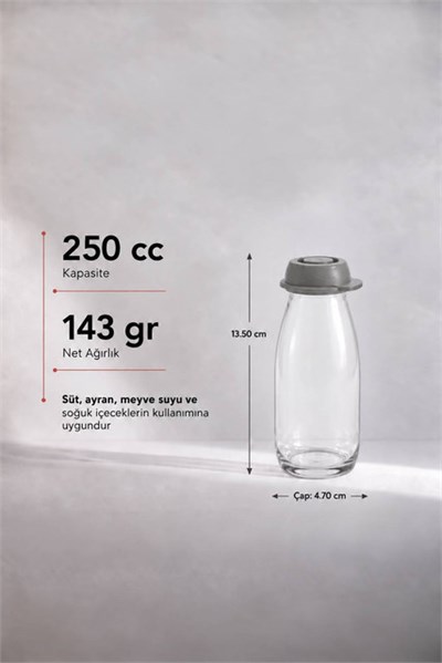 Sarina Cam İçecek ve Süt Şişesi  250 cc