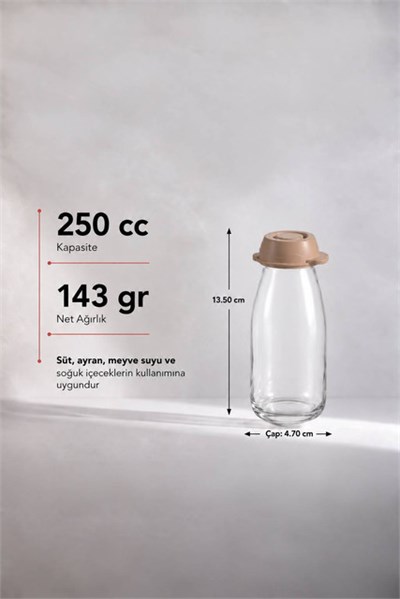 Sarina Cam İçecek ve Süt Şişesi  250 cc