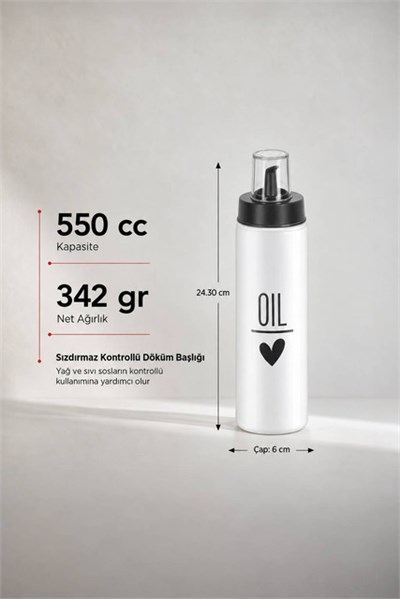 Sarina Sızdırmaz Cam Yağlık 550 cc