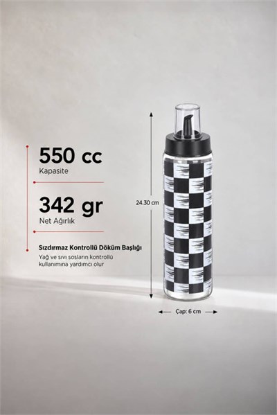 Sarina Sızdırmaz Cam Yağlık 550 cc