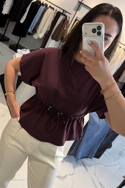 BAĞLAMALI T-SHIRT MÜRDÜM
