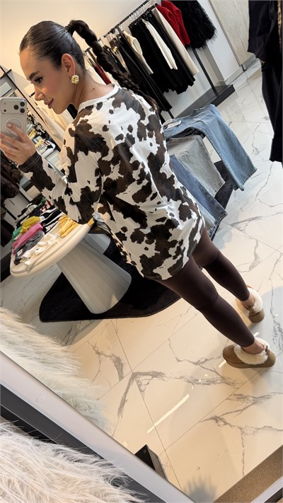 Baskılı Oversize Tişört