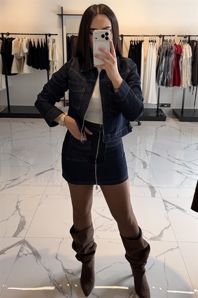 DENIM ETEK CEKET TAKIM LACİVERT