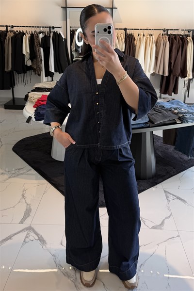 DENIM PANTOLON GÖMLEK TAKIM LACİVERT