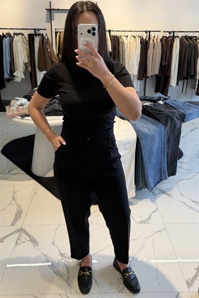 HAVUÇ PANTOLON SİYAH