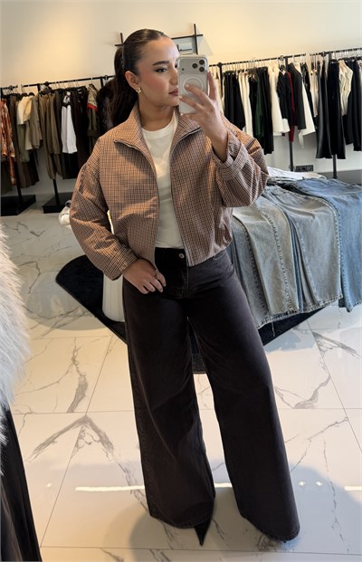 Kareli Bomber Ceket