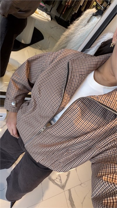 Kareli Bomber Ceket