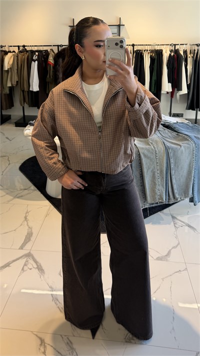 Kareli Bomber Ceket
